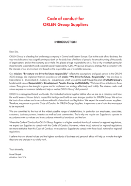 Code of conduct for ORLEN Group Suppliers