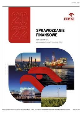 Sprawozdanie finansowe - dane jednostkowe (XHTML)